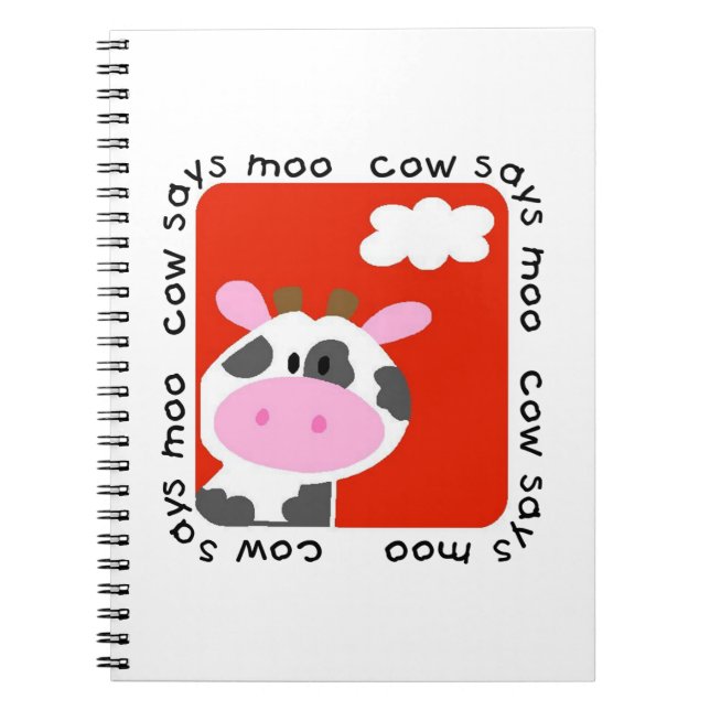 Cow Says Moo Spiral Notebook (Front)