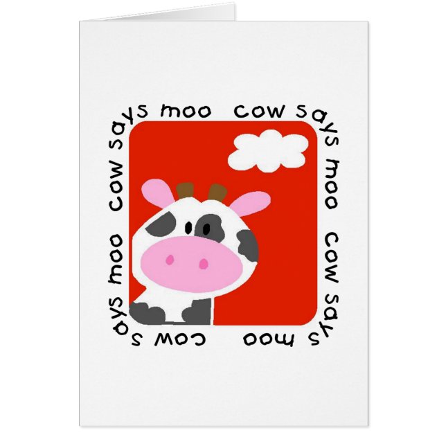 Cow Says Moo Tshirts and Gifts (Front)
