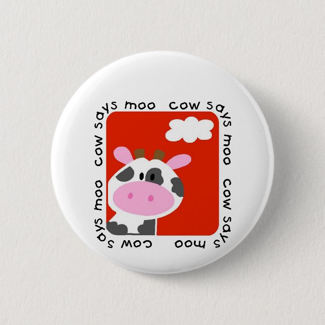 Cow Says Moo Tshirts and Gifts 6 Cm Round Badge (Front)