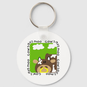 Cow Says Moo Tshirts and Gifts Key Ring
