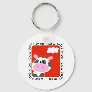 Cow Says Moo Tshirts and Gifts Key Ring