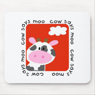 Cow Says Moo Tshirts and Gifts Mouse Pad