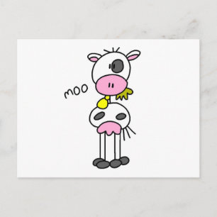 Cow Says Moo Tshirts and Gifts Postcard