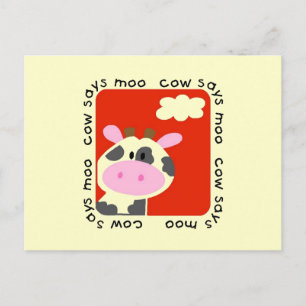 Cow Says Moo Tshirts and Gifts Postcard