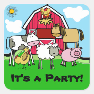 Cow Sheep Pig Chicken Farm Animals Stickers