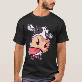 Cow Shows The Tongue Cute Cows Cattle Farmer T-Shirt