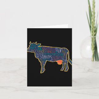 Cow Silhouette Tygraphy Phrases Heifer Fun Chris T Card