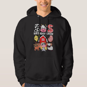 Cow Sis Birthday Crew Farm Theme Animals Birthday Hoodie