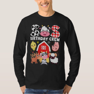 Cow Sis Birthday Crew Farm Theme Animals Birthday  T-Shirt