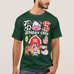 Cow Sis Birthday Crew Farm Theme Animals Birthday T-Shirt