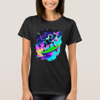 Cow Skateboarding in Outer Space Retro Vintage Ska