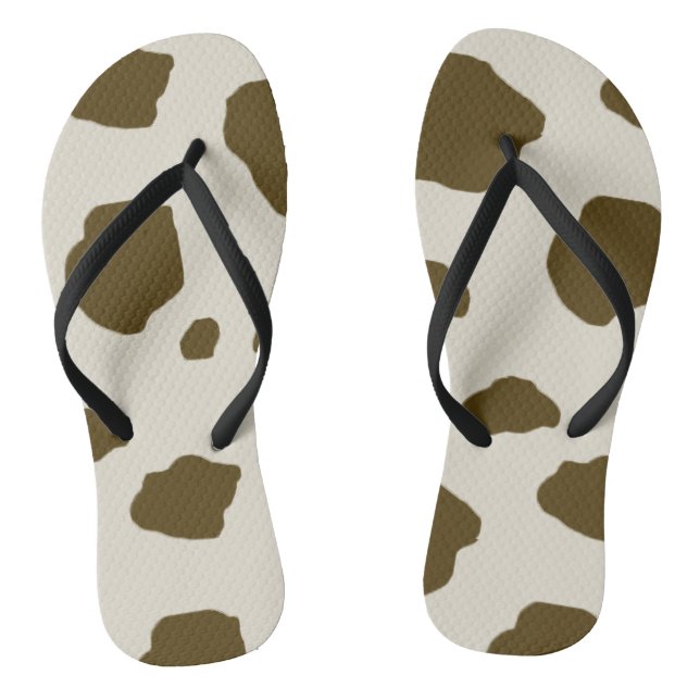 COW SKIN brown Jandals (Footbed)