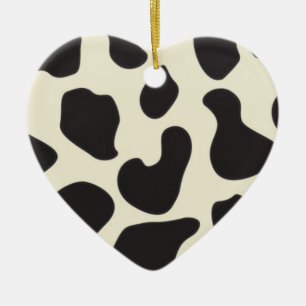 Cow Skin Cow Pattern Ceramic Tree Decoration
