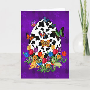 Cow Skin Easter Egg Holiday Card