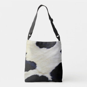 Cow Skin Fur Texture Black and White Customise Crossbody Bag