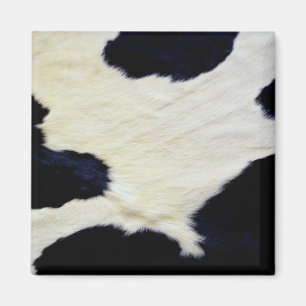 Cow Skin Fur Texture Black and White Customise Magnet