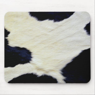 Cow Skin Fur Texture Black and White Customise Mouse Pad