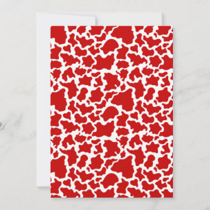 Cow Skin Red Colour Farm Animal Lovers Farmer Thank You Card
