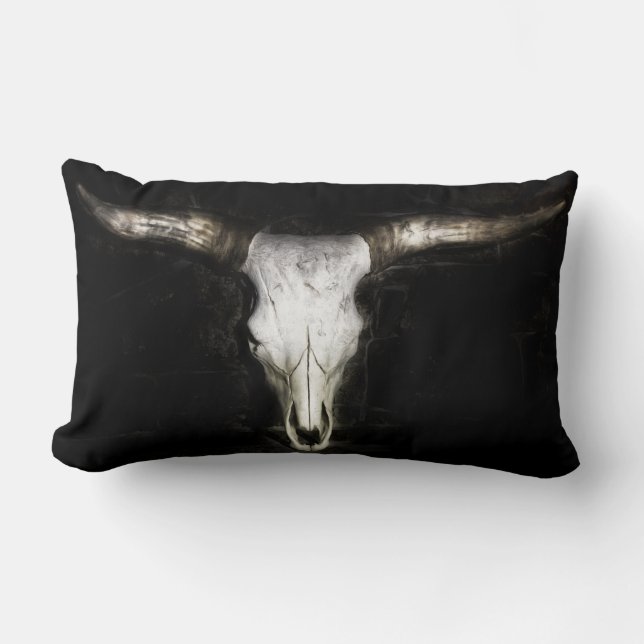 Cow Skull Lumbar Cushion (Front)
