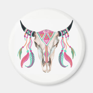 Cow Skull with Dream Catchers Magnet