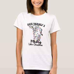 Cow & Snow Have Yourself A Mooey Little Christmas T-Shirt
