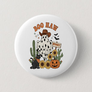 Cow Spot Ghost Western-Funny Halloween 6 Cm Round Badge