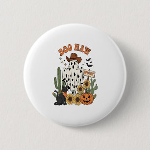 Cow Spot Ghost Western-Funny Halloween 6 Cm Round Badge