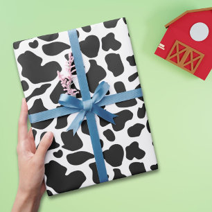 Cow Spots Black and White Farm Wrapping Paper