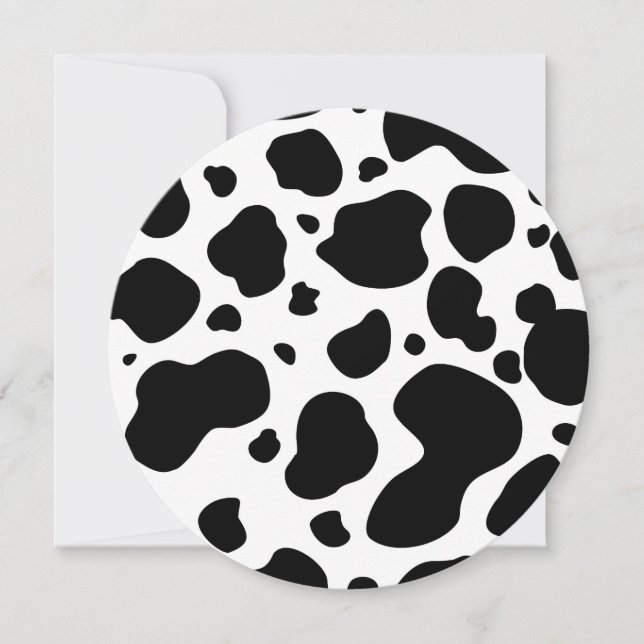 Cow Spots Pattern Black and White Animal Print (Front)