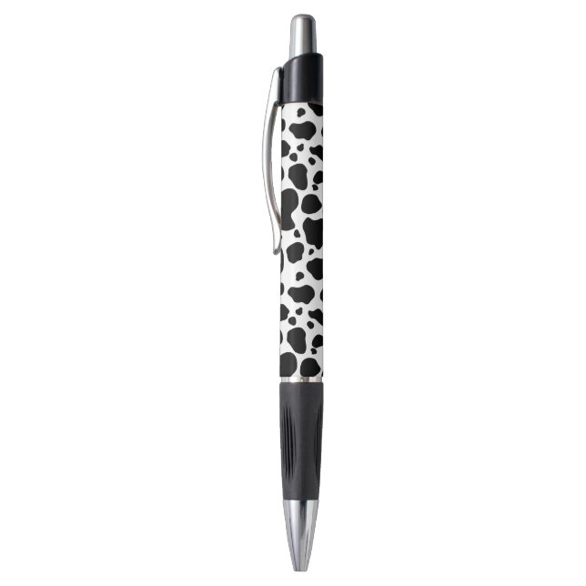 Cow Spots Pattern Black and White Animal Print (Top (Vertical))