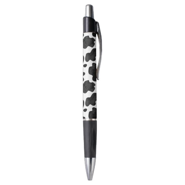 Cow Spots Pattern Black and White Animal Print (Bottom (Vertical))