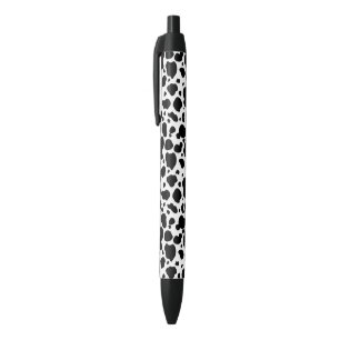 Cow Spots Pattern Black and White Animal Print Black Ink Pen