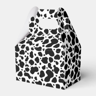 Cow Spots Pattern Black and White Animal Print Favour Box