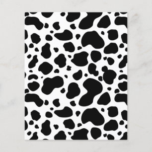 Cow Spots Pattern Black and White Animal Print Flyer