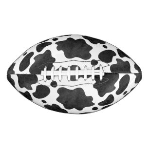 Cow Spots Pattern Black and White Animal Print Football