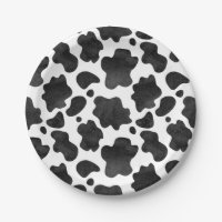 Cow Spots Pattern Black and White Animal Print