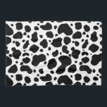 Cow Spots Pattern Black and White Animal Print Tea Towel<br><div class="desc">Cow Spots Pattern Black and White Animal Print</div>