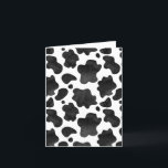 Cow Spots Pattern Black and White Animal Print Thank You Card<br><div class="desc">Cow Spots Pattern Black and White Animal Print. Watercolor animal fur skin spotted. Elegant,  stylish and sophisticated cow pattern in black and white colour. Modern and trendy gift,  perfect for the animal print lover in your life.</div>