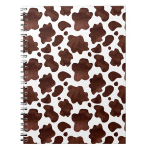 Cow Spots Pattern Brown and White Animal Print Notebook