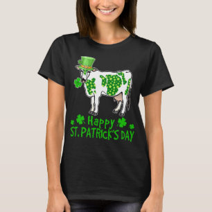 Cow St Patricks Day Shirt, Lucky Farmer Family T-Shirt