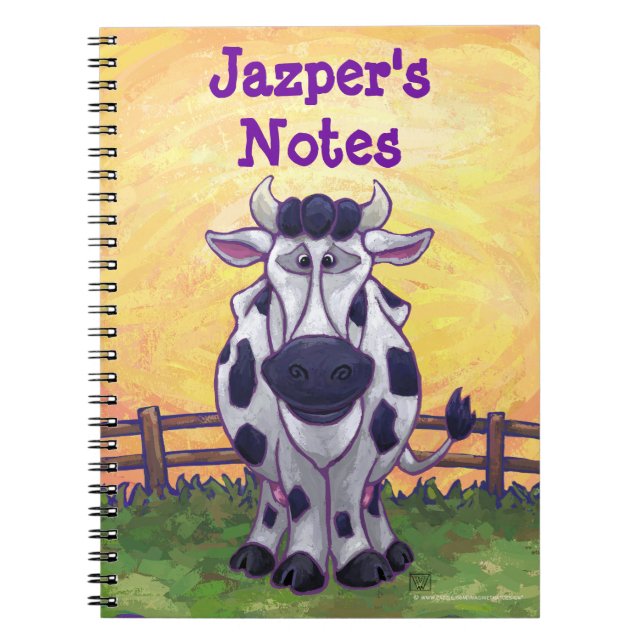 Cow Stationery Spiral Notebook (Front)