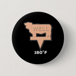 Cow Steak Marker Well 160º 6 Cm Round Badge