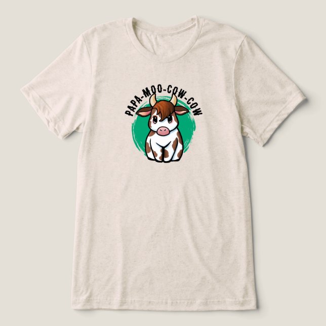 Cow T-Shirt Tri-Blend Shirt (Design Front)