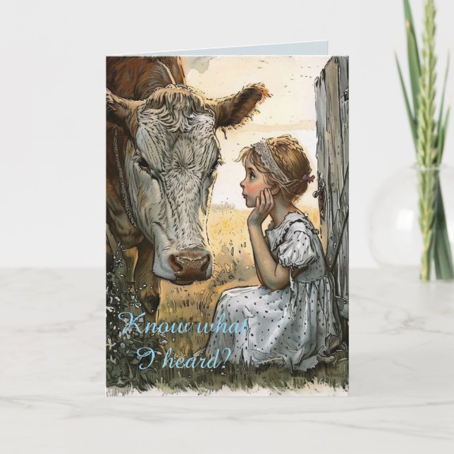 COW TALK THINKING OF YOU CARD (Front)