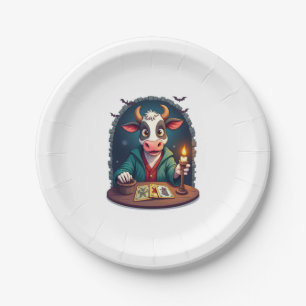 Cow Tarot of Terror Paper Plate