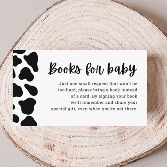 Cow Theme Baby Shower Book Request Cards (Creator Uploaded)