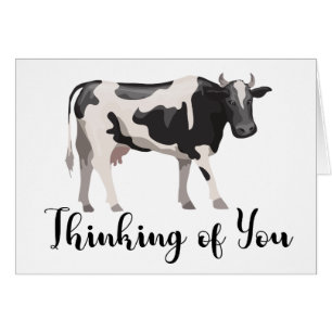 Cow Thinking of You Hello Miss You Farm Farmer