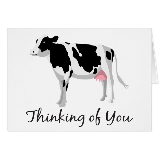 Cow Thinking of You Hello Miss You Farm Farmer (Front Horizontal)