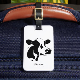 Cow Tillamook Cow Luggage Tag Custom Name