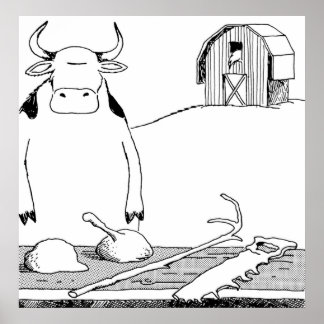 Cow Tools  HQ Cropped ON WHITE TEE ONLY Poster